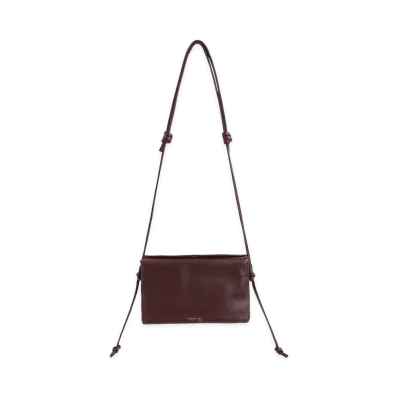 CELINE Syrah Trio Lamb Leather Shoulder Bag "Bordeaux"