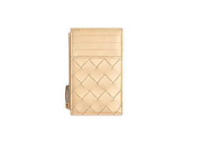 Bottega Veneta Zipped Card Holder With Coin Purse "Almond"