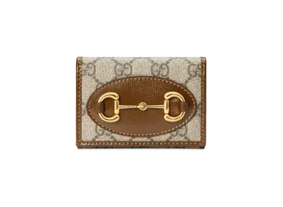 GUCCI Horsebit 1955 Wallet "GG Supreme/Brown"