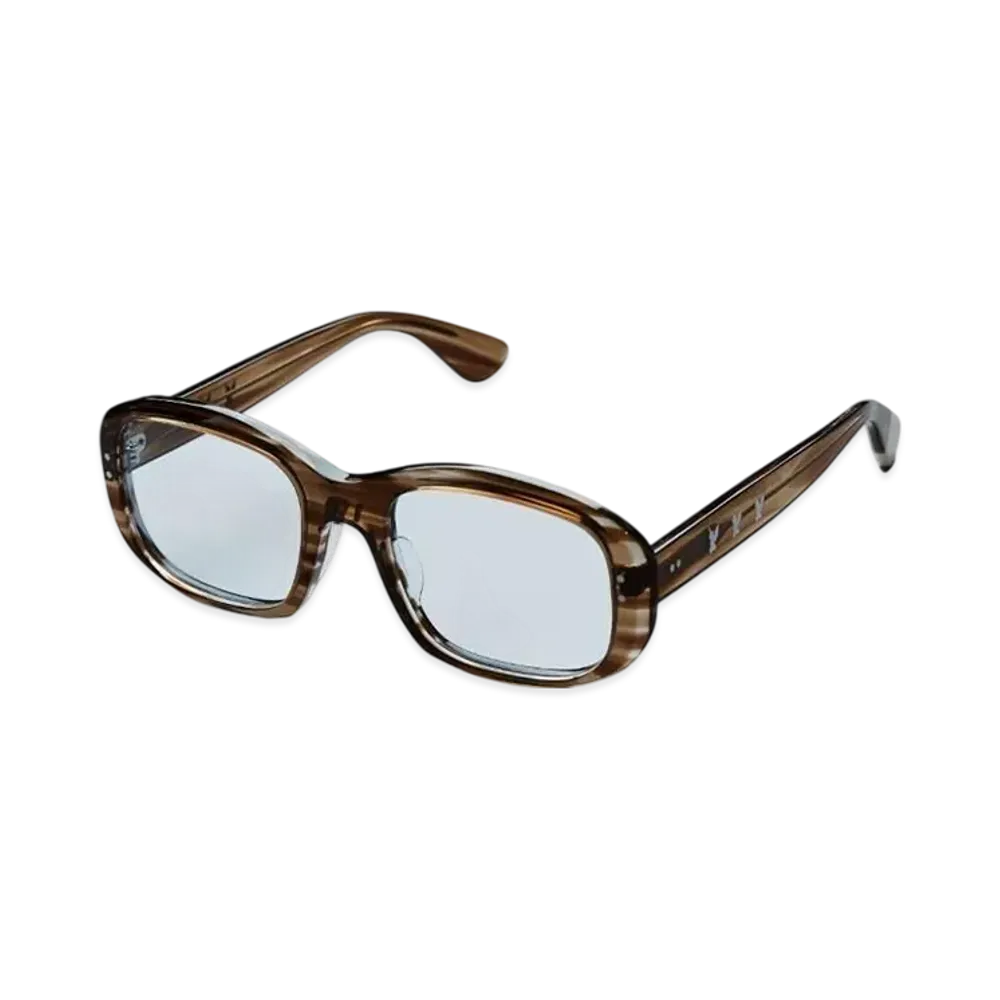 MASU Oval Shape Sunglasses "Brown Marble"