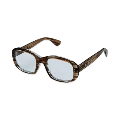 MASU Oval Shape Sunglasses "Brown Marble"