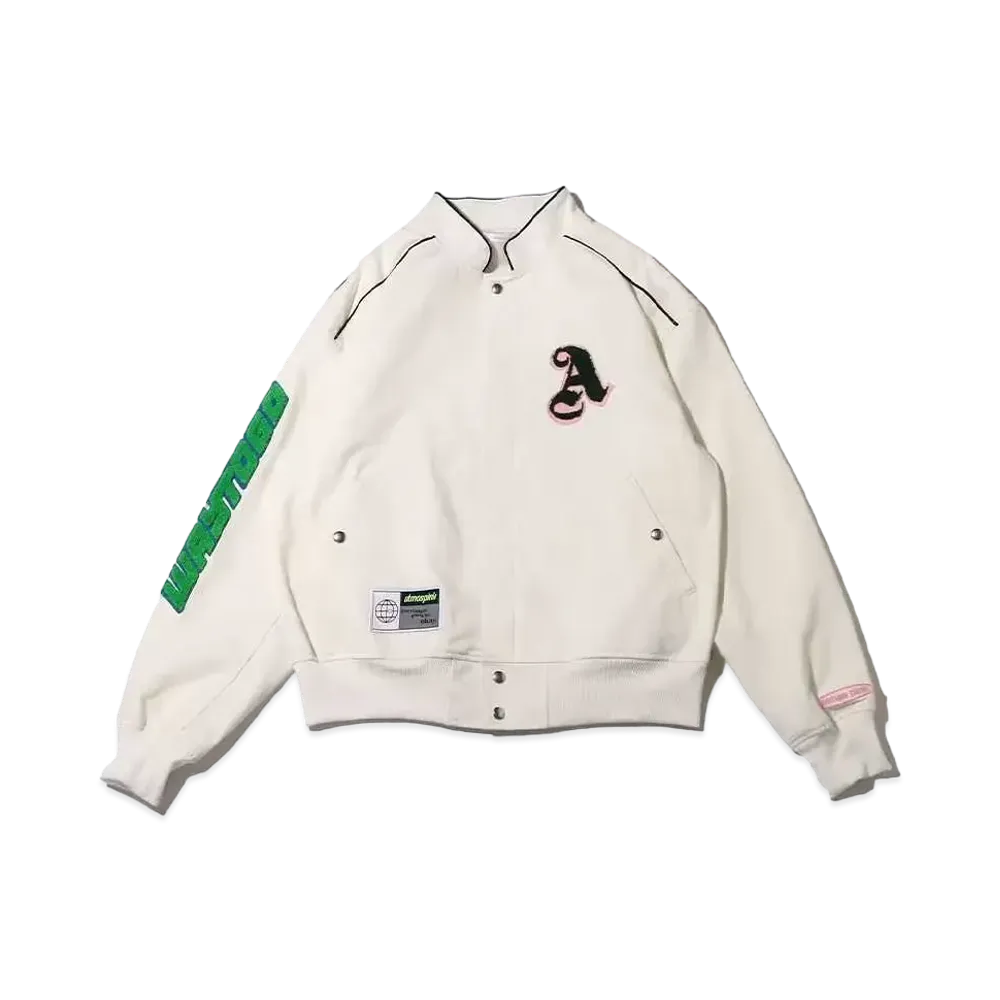 atmos pink Sagara Patch Racing Jacket "White"