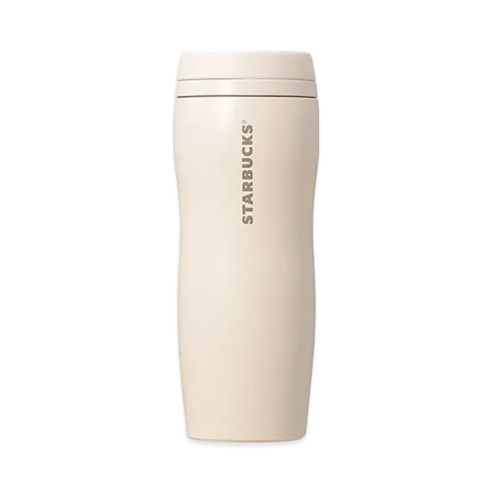 STARBUCKS Curved Recycled Stainless Bottle 355ml "Matte Beige"