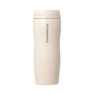 STARBUCKS Curved Recycled Stainless Bottle 355ml "Matte Beige"