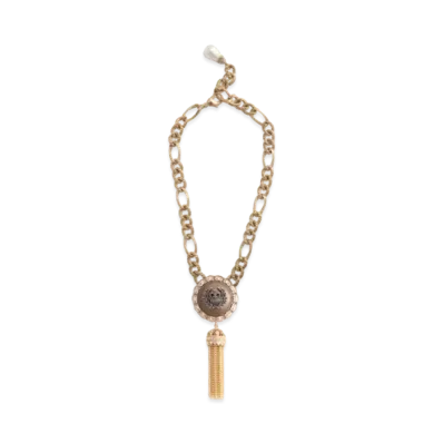 Dolce&Gabbana Necklace With Pendant And Heraldic Button "Gold"