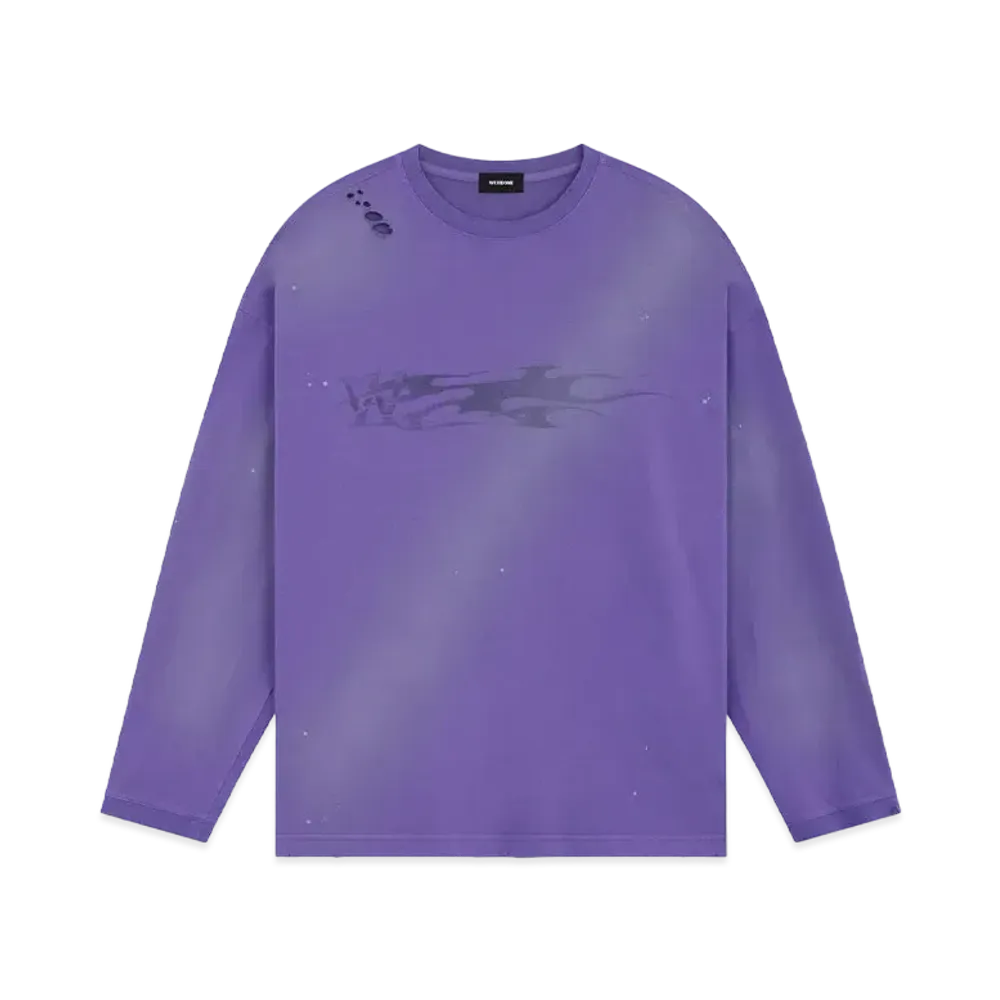 WE11DONE Metallic Printed T-shirt "Purple"