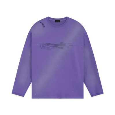WE11DONE Metallic Printed T-shirt "Purple"