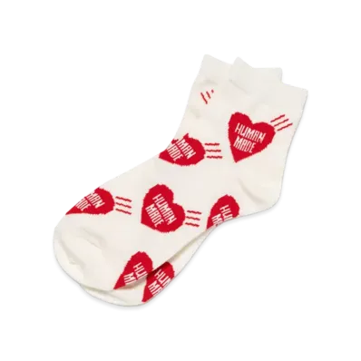 HUMAN MADE Heart Short Socks "White"