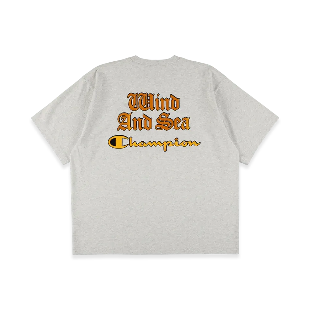 WIND AND SEA x Champion Print Tee "HeatherGray"