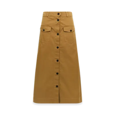 Saint Laurent Women's Midi Skirt "Brown"