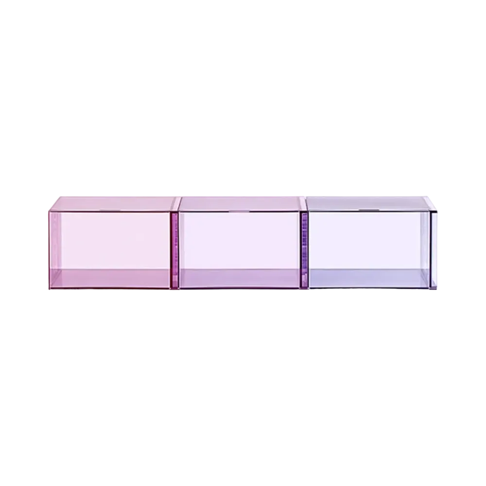 POP MART POP Single Acrylic Display Box 3 Pieces PURPLE