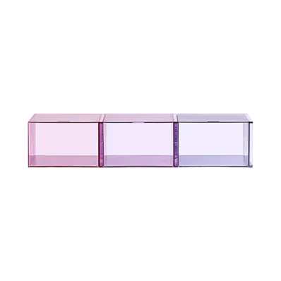 POP MART POP Single Acrylic Display Box 3 Pieces PURPLE