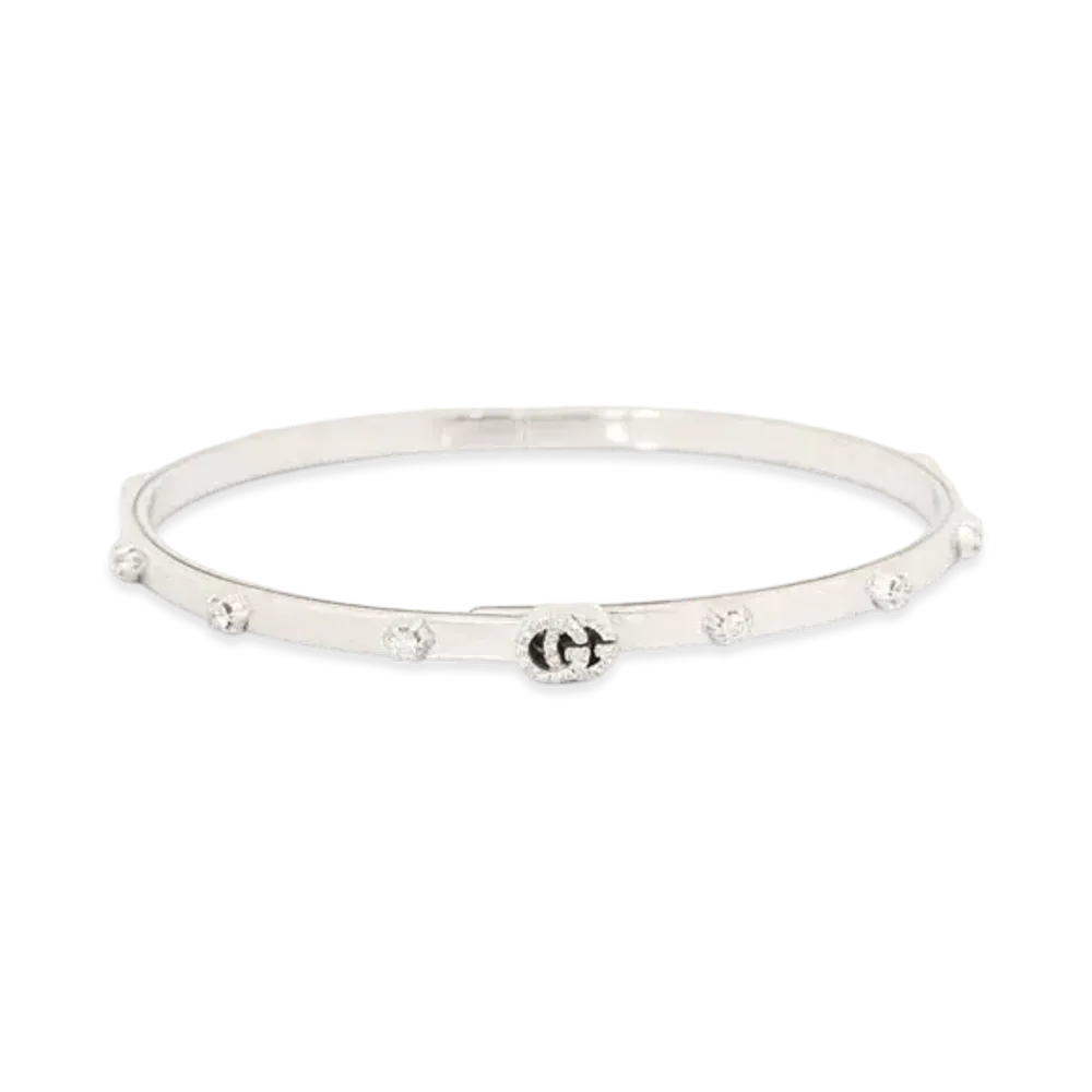 GUCCI GG Running Pave Diamonds "Silver"