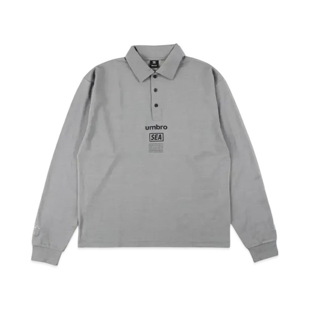 umbro x WIND AND SEA L/S Polo Shirt "Gray"