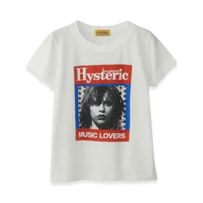 HYSTERIC GLAMOUR HG Music Magazine T-Shirt "White"
