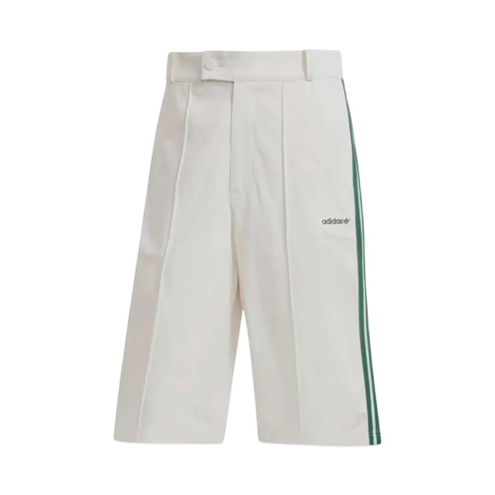 adidas 80s Loose Button Three Stripes Bermuda Shorts "Off White"