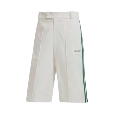 adidas 80s Loose Button Three Stripes Bermuda Shorts "Off White"
