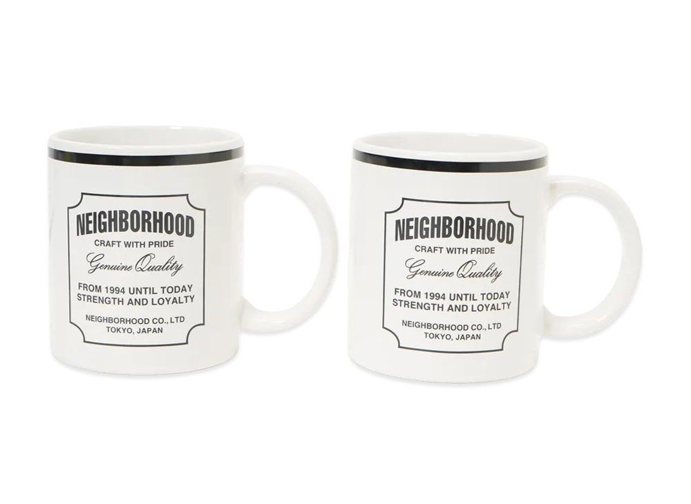 NEIGHBORHOOD Mug Cup Set "Black"