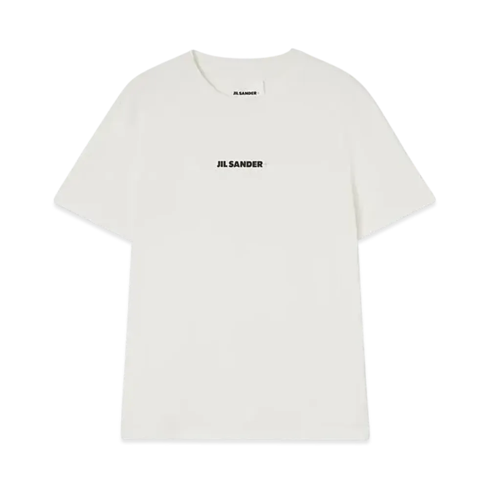 Jil Sander Men's Crew-Neck T-Shirt "Porcelain"