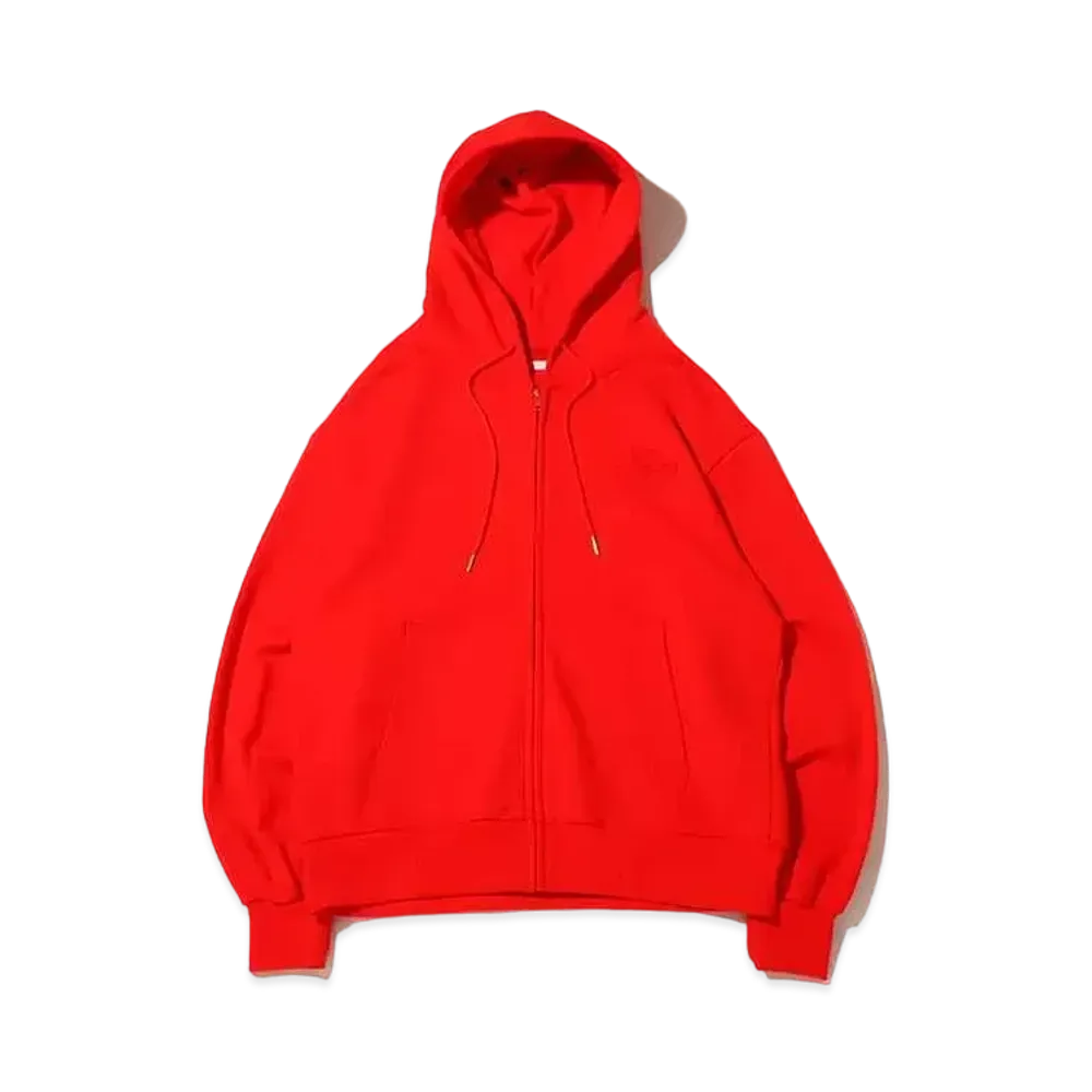 atmos pink Logo Embroidery Big Zip Hoodie "Red"