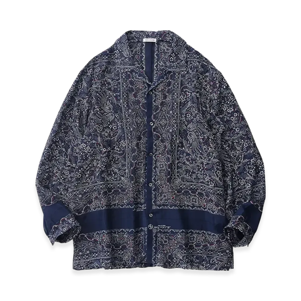 NICENESS Jamet Bandana Shirt "Navy"