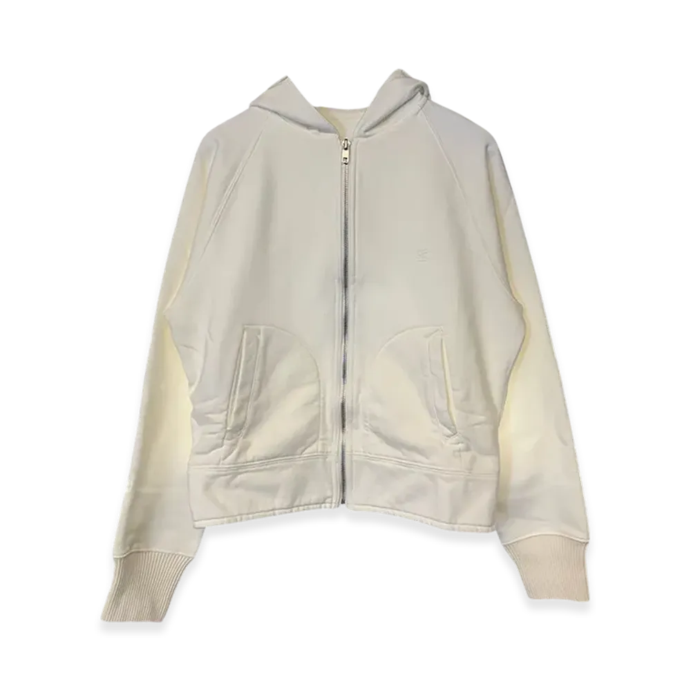 Maison Margiela Women's Cotten Zip Up Hoodie "White"