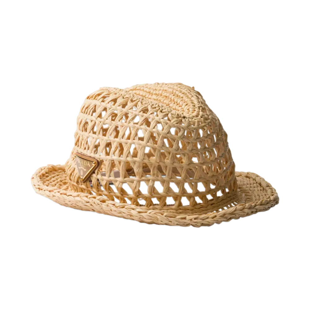 PRADA Crochet Fedora "Natural"