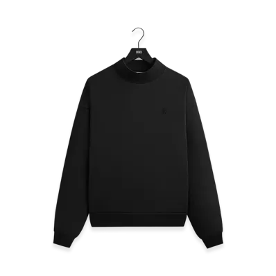 Kith Garment Dyed Fleece Mockneck Sweatshirt "Black"