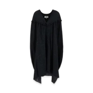 MM6 Maison Margiela Women's Jersey Shirt Dress "Black"
