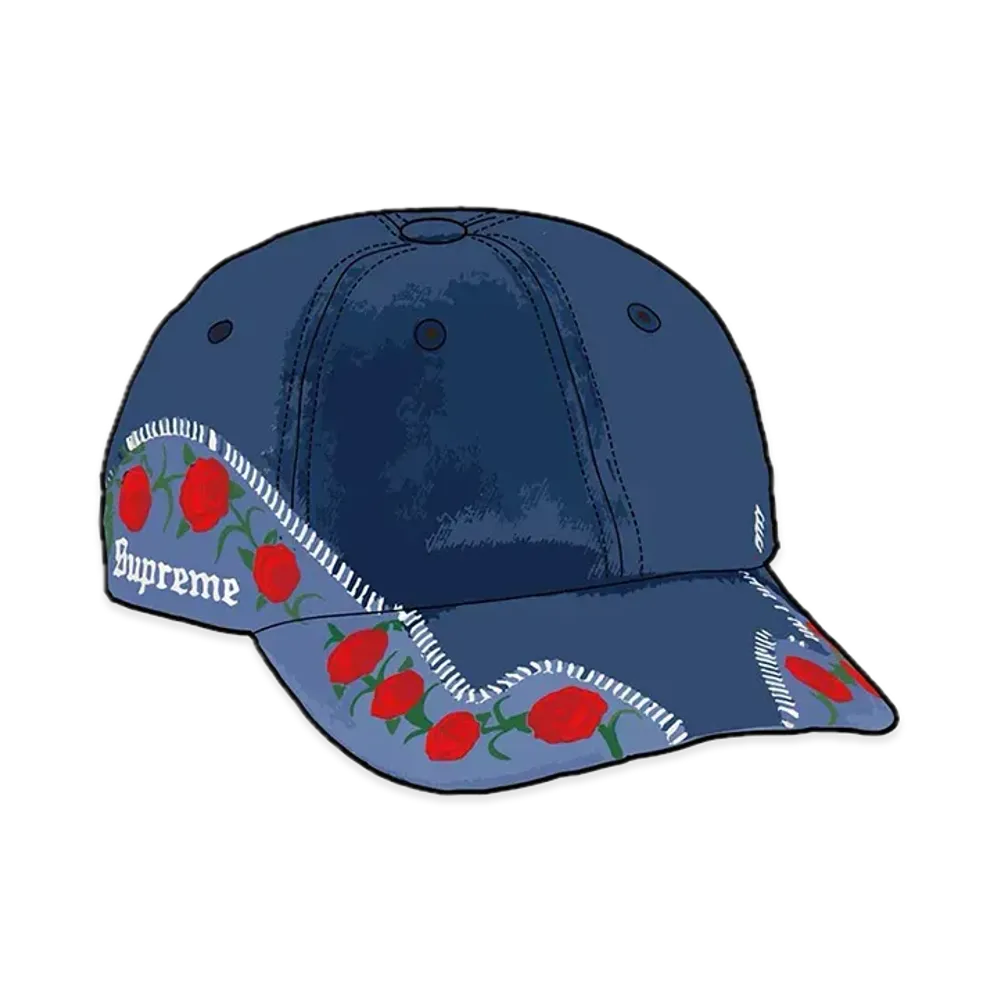 Supreme Roses 6-Panel "Indigo"