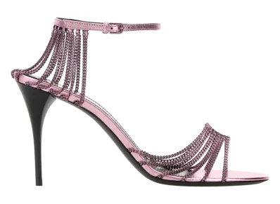 Saint Laurent Women's Metal Babylone Sandals "Purple"
