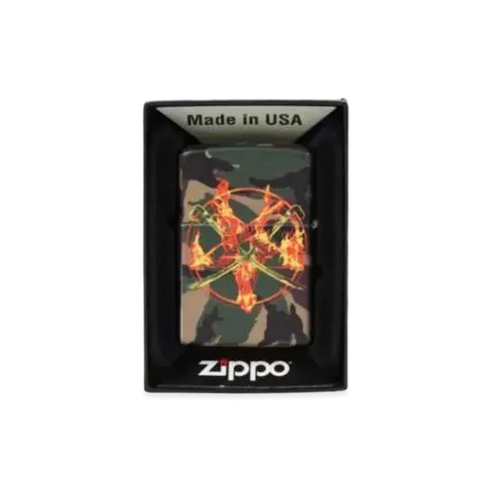 PALACE FLAMED ZIPPO "Camo"