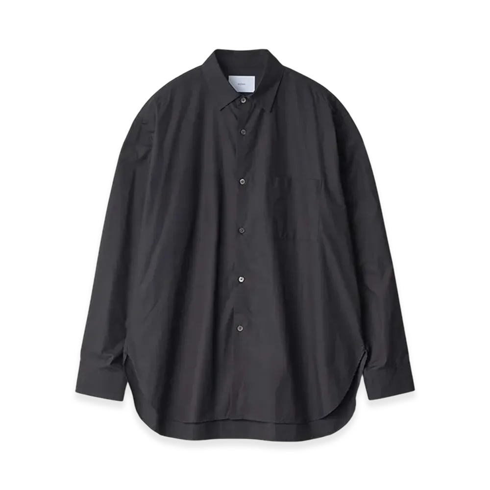 ssstein Suvin Cotton Oversized Down Pat Shirt "Dark Charcoal"