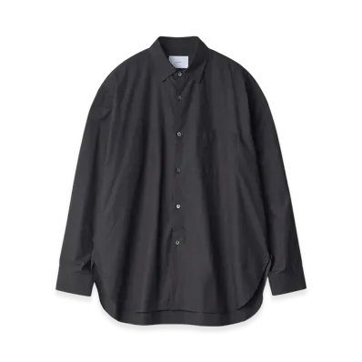 ssstein Suvin Cotton Oversized Down Pat Shirt "Dark Charcoal"