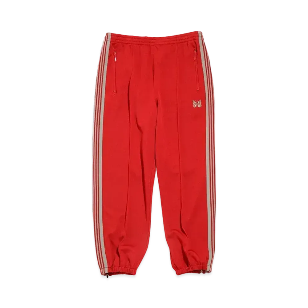 Needles ZIPPED TRACK PANT - POLY SMOOTH "Red"