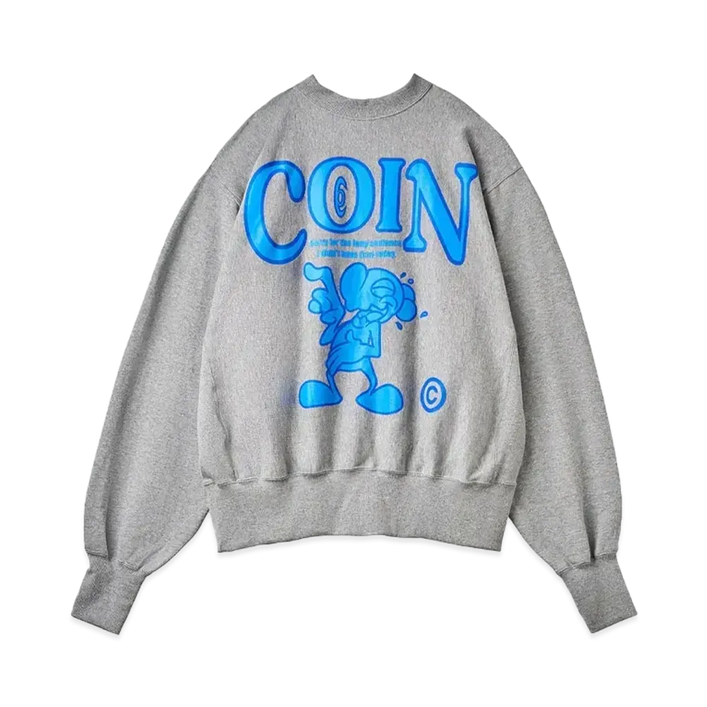 COIN PARKING DELIVERY Bridge Love Silk Sweat Shirt "Gray"