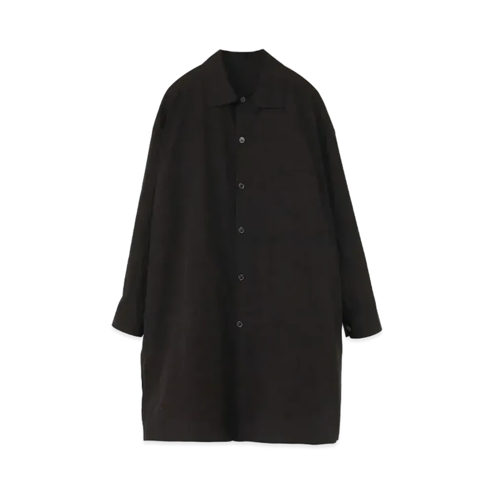 Yohji Yamamoto Y's BROAD FLAP COLLAR BIG SHIRT "Black"