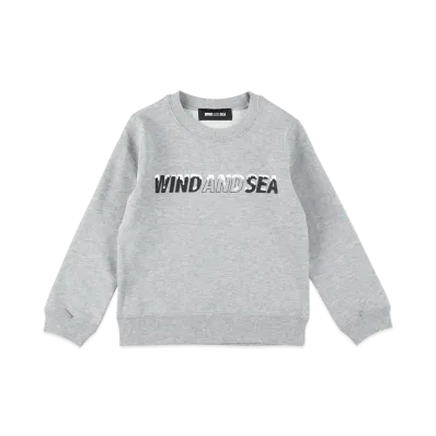 WIND AND SEA Xmas Logo Kids Sweatshirt "Gray"