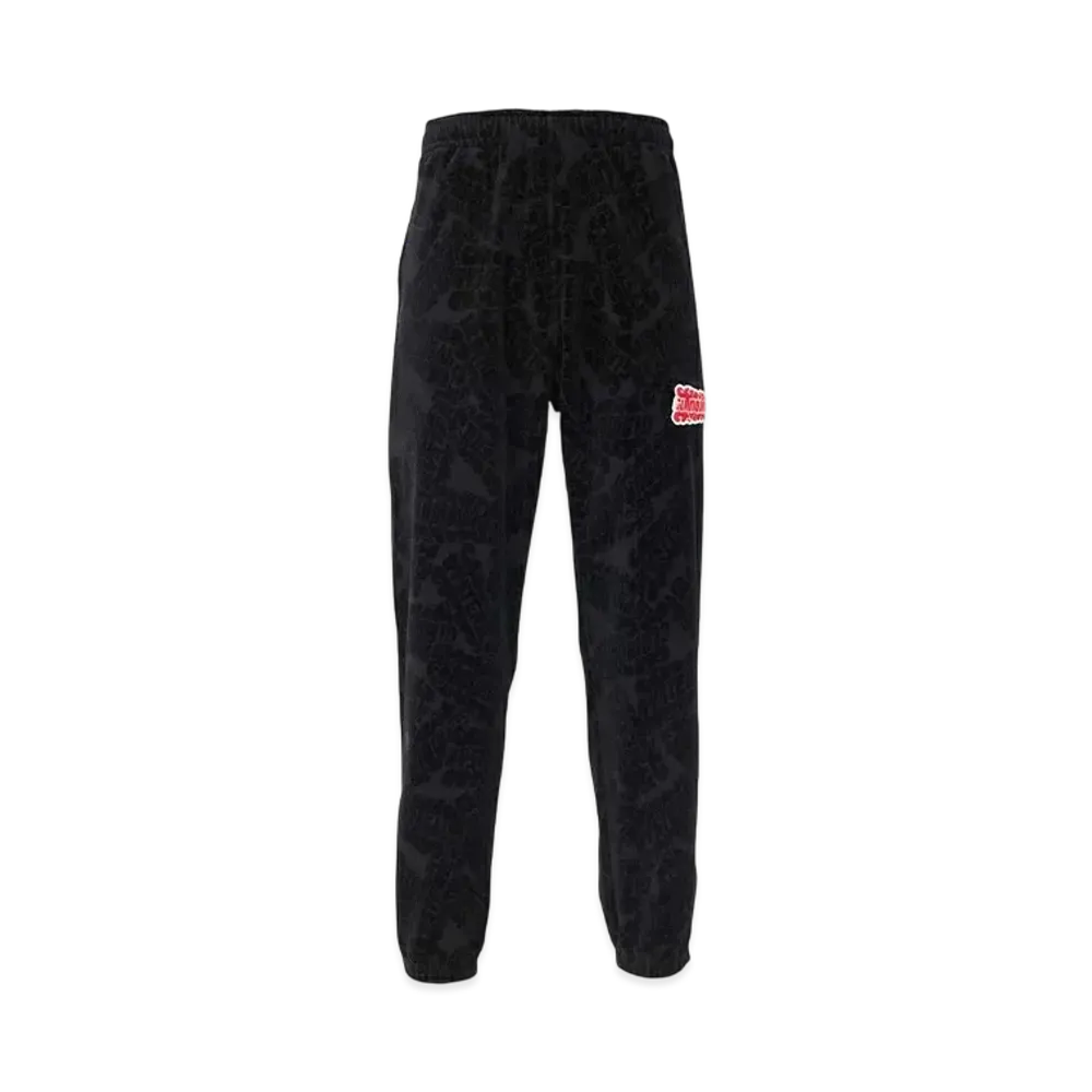 HYSTERIC GLAMOUR Flame Logo Pattern Jacquard Sweatpants "Black"