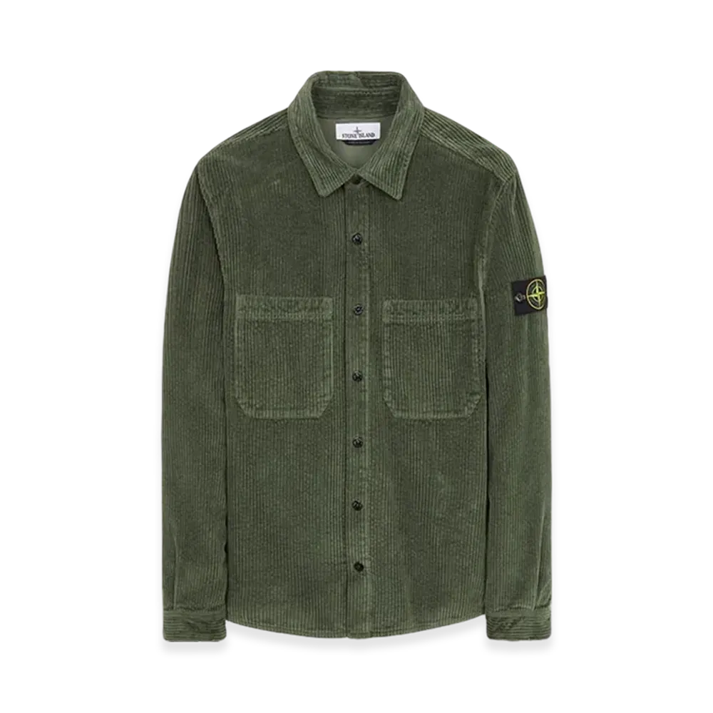 Stone Island 11311 11 Corduroy 400 TC Overshirt - 23FW "Sage Green"