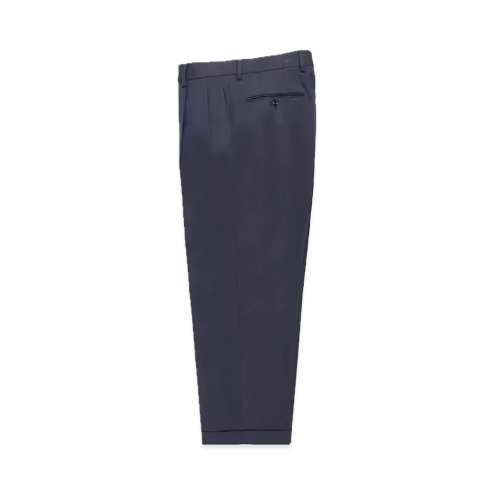 WACKO MARIA x Dormeuil Pleated Trousers (Two Tuck) "Navy"