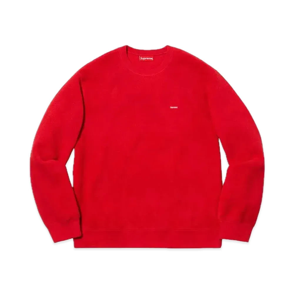 Supreme Polartec Small Box Crewneck "Red"