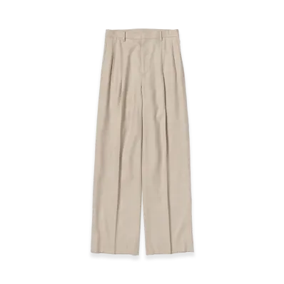 AURALEE Women's Super Light Wool Two-Tuck Slacks "Top Beige"