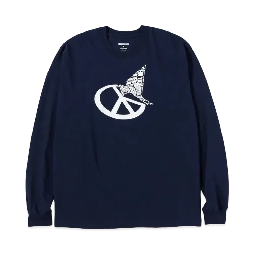 NEIGHBORHOOD NH . Tee LS-20 "Navy"
