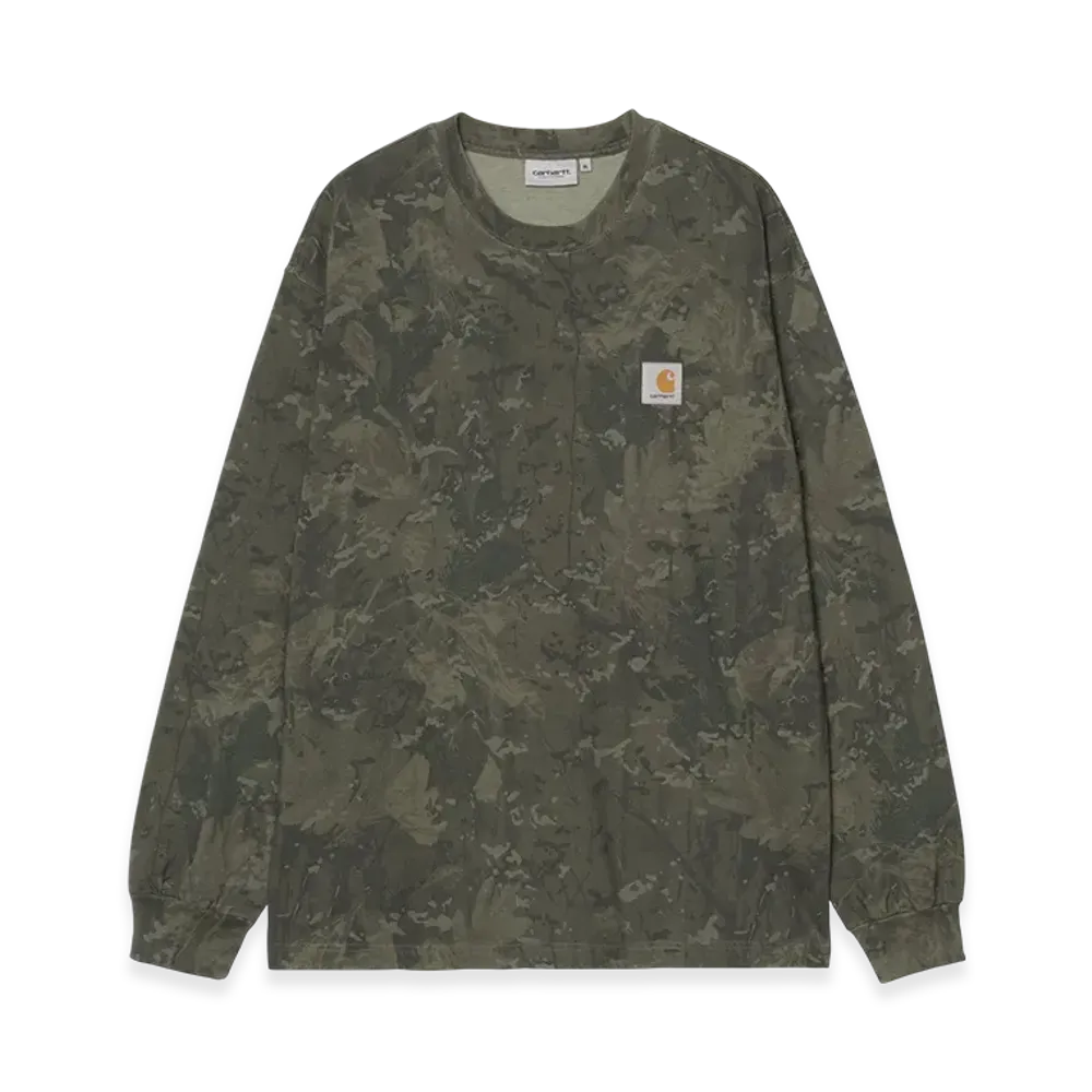 Carhartt WIP L/S Camo Combi T-Shirt "Camo Combi Green/Olive(Garment Dyed)"
