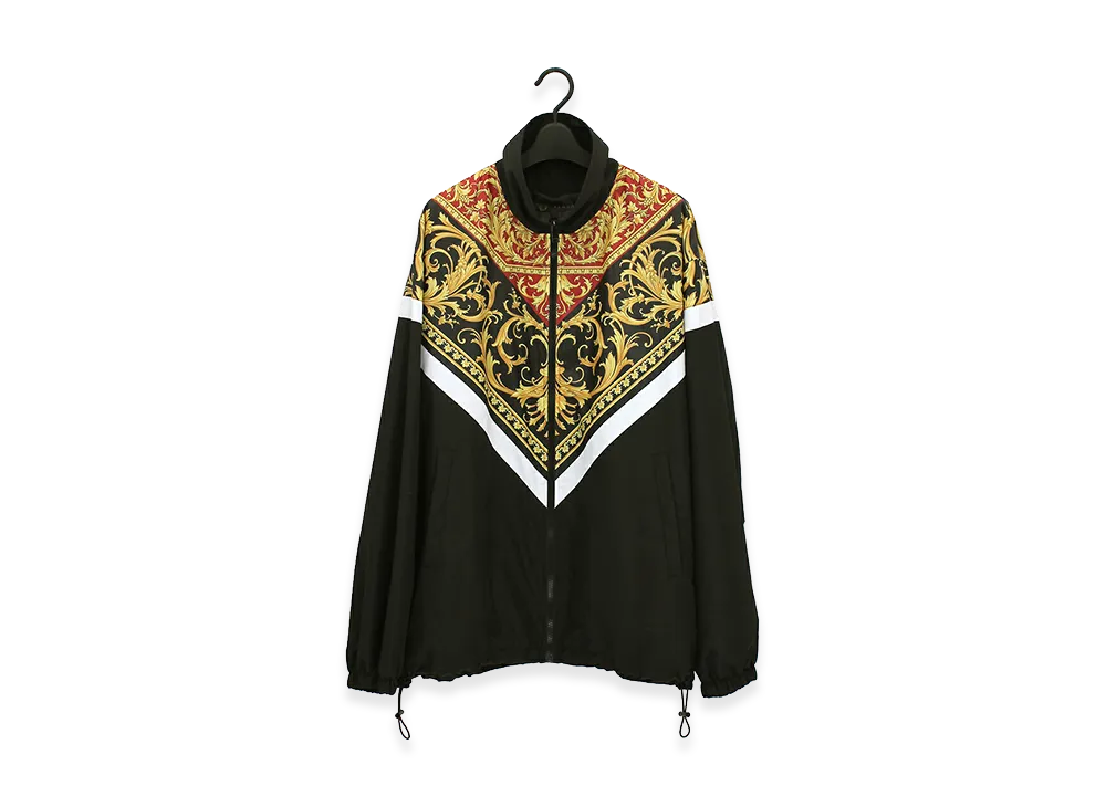 Versace Baroque Print Windbreaker "Rosso Stampa"