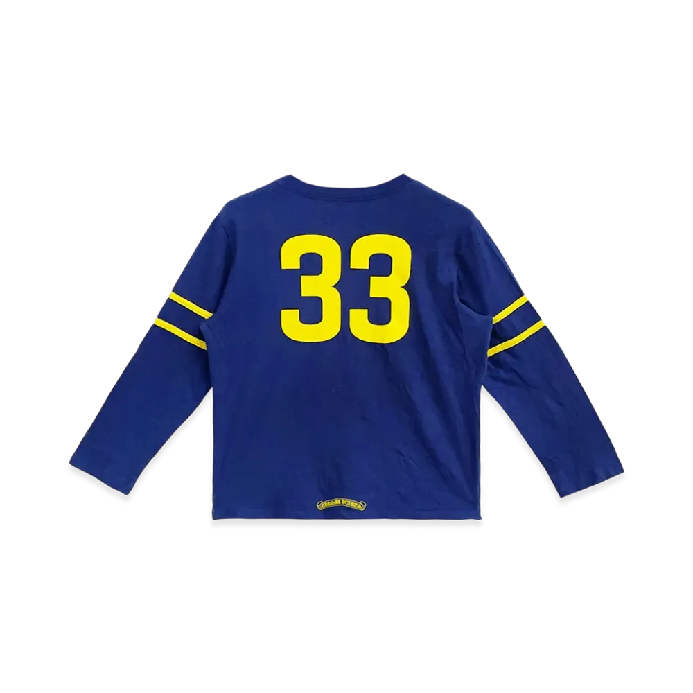 Chrome Hearts 33 Horseshoe L/S T-Shirt "Navy/Yellow"