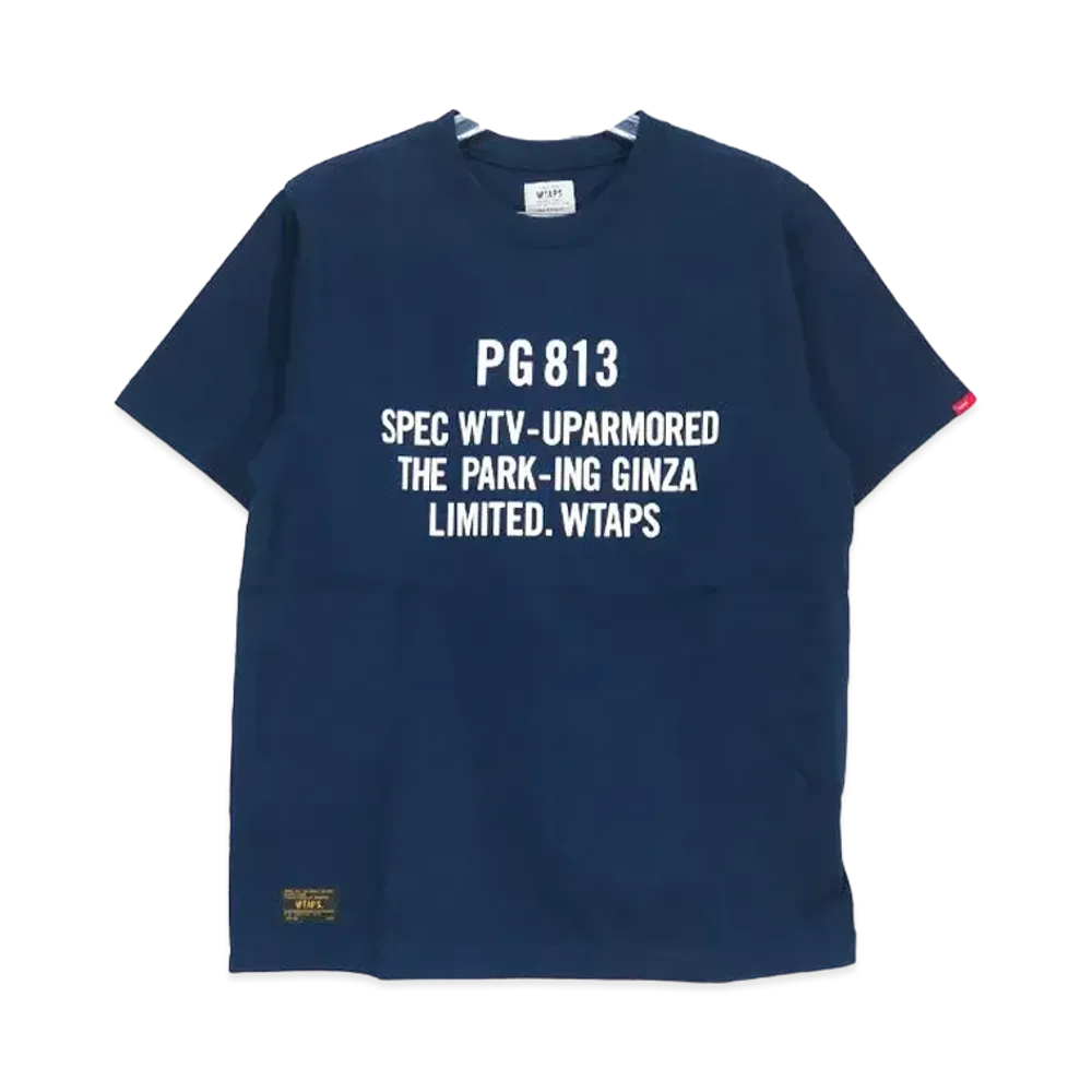 WTAPS 16AW Design SS 04/Tee. Cotton.The Parking Ginza "Navy"