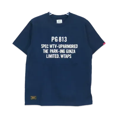 WTAPS 16AW Design SS 04/Tee. Cotton.The Parking Ginza "Navy"