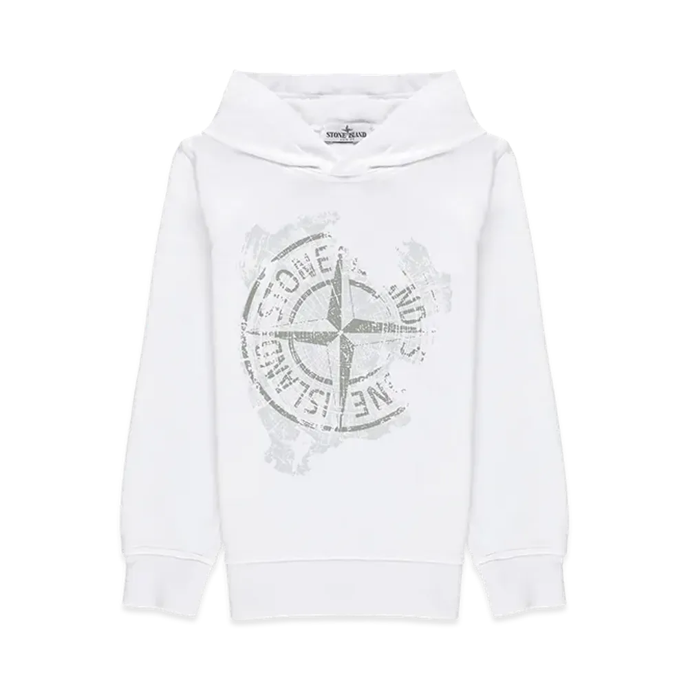 Stone Island Kids Hoodie "White"